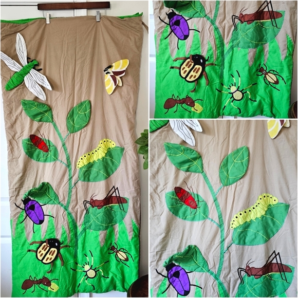 VTG Lillian Vernon Lightweight Indoor Sleeping Bag Children's Cute Bugs Bedding - Picture 1 of 16